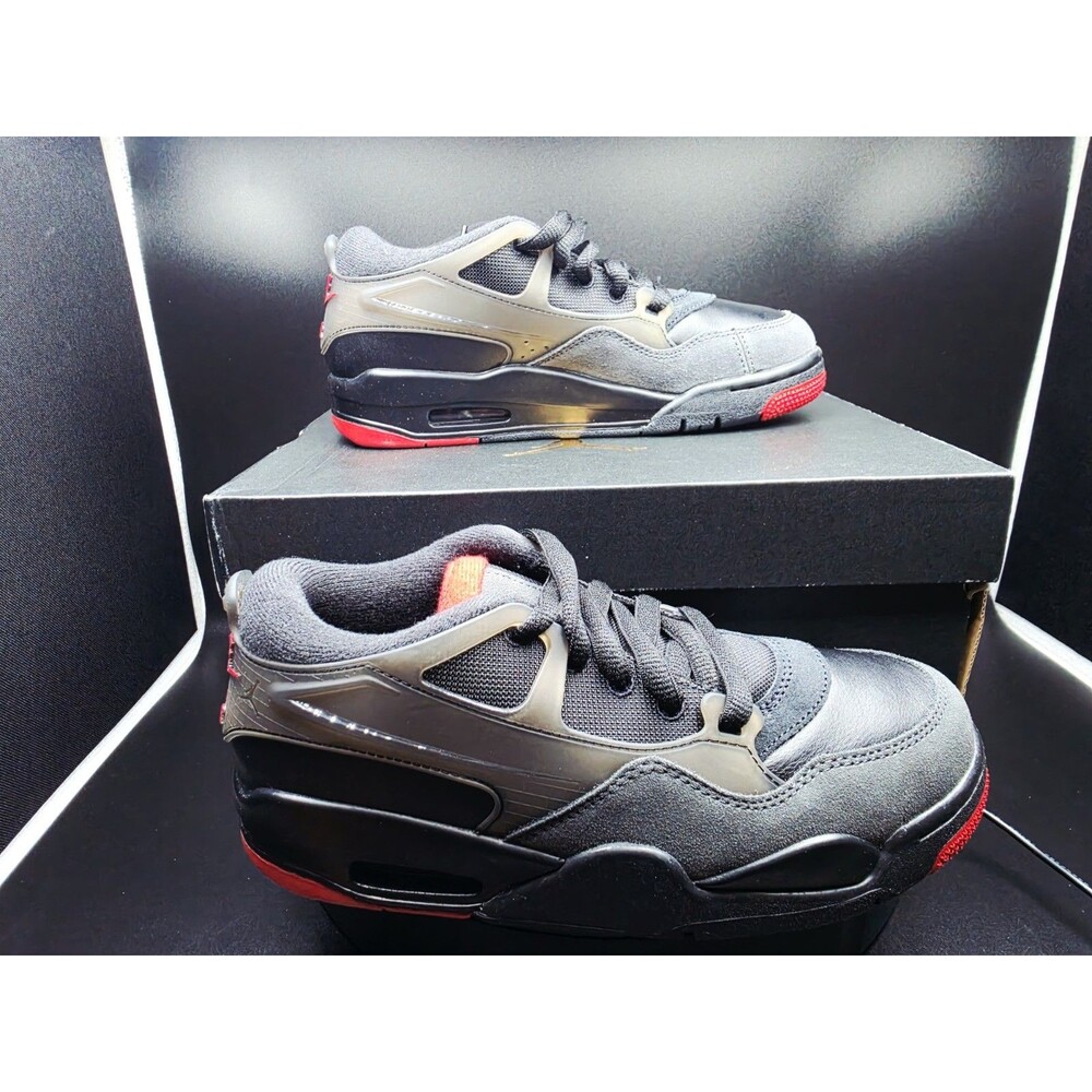 Jordan Air Jordan 4 RM (GS) Kids Sneakers Black/Red/Gray US 5.5Y/7W